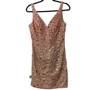 CLARISSE Pink Gem Blingy Dress 4